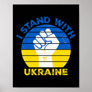 Ich stehe hinter der Ukraine - Unterstützung der U Poster