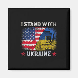 Ich stehe hinter der Ukraine Unterstützung der Ukr Magnet