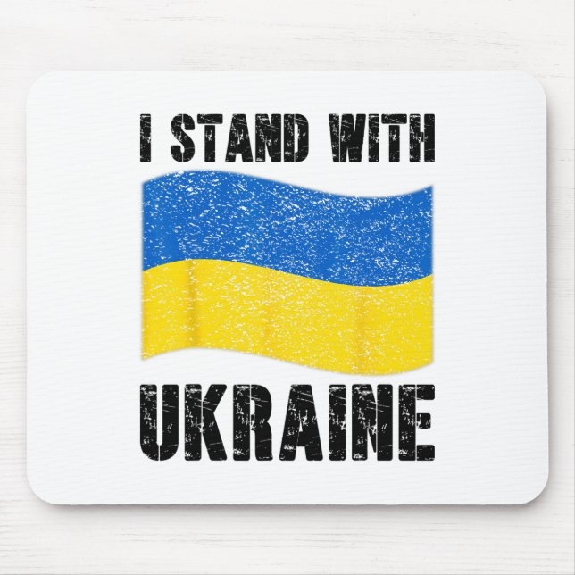 Ich stehe hinter der Ukraine Unterstützung der Ukr Mousepad (Vorne)