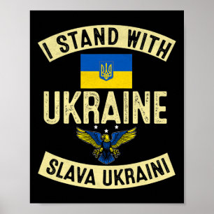 Ich stehe hinter der Ukraine Unterstützung der Ukr Poster