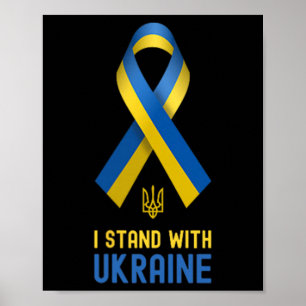 Ich stehe hinter der Ukraine Unterstützung der Ukr Poster