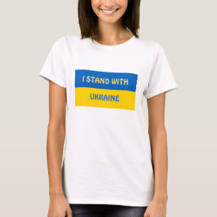 Ich stehe hinter der Ukraine Unterstützung T-Shirt
