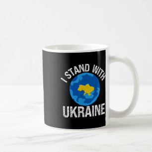 Ich stehe hinter der Ukraine Weltkarte Unterstützu Kaffeetasse