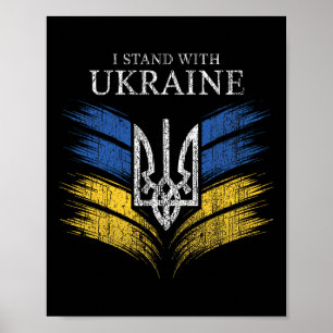 Ich stehe hinter der Ukraine Zeigen Sie Unterstütz Poster