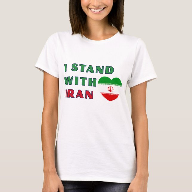 Ich stehe hinter Iran T-Shirt (Vorderseite)
