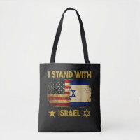 Ich stehe hinter Israel Amerika-Flagge