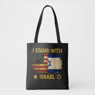 Ich stehe hinter Israel Amerika-Flagge