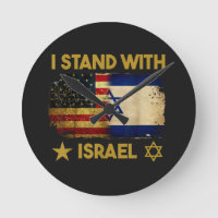 Ich stehe hinter Israel Amerika Flagge