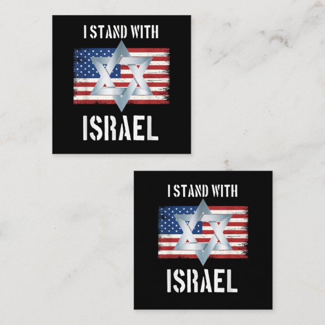 ich stehe hinter Israel Begleitkarte (Vorne/Hinten)