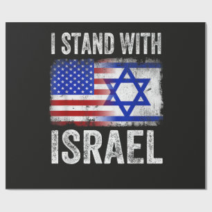 Ich stehe hinter Israel Geschenkpapier
