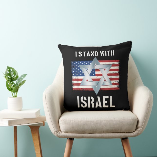 ich stehe hinter Israel Kissen (Stuhl )