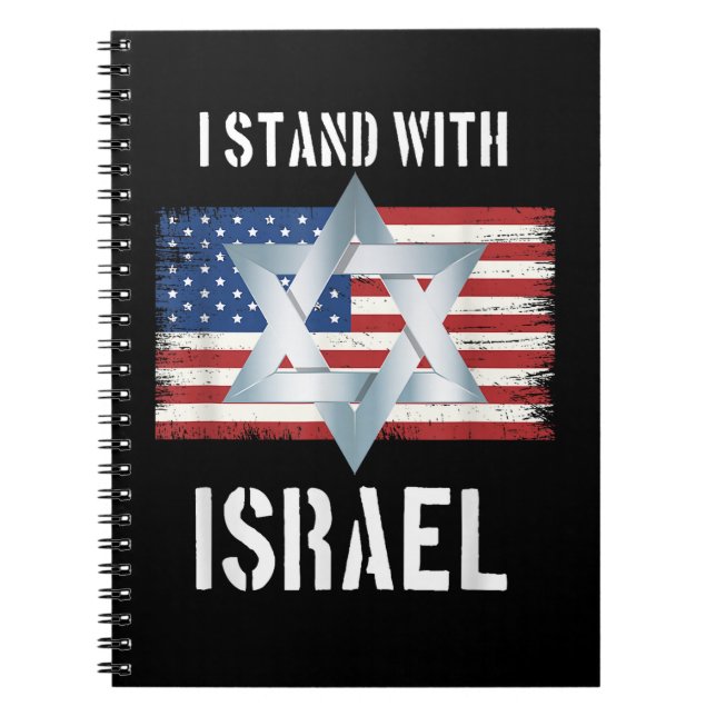 ich stehe hinter Israel Notizblock (Vorderseite)