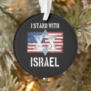 Ich stehe hinter Israel Ornament