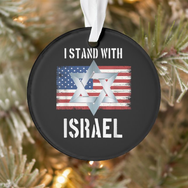 Ich stehe hinter Israel Ornament (Baum)