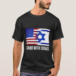 Ich stehe hinter Israel Patrioten T-Shirt USA und