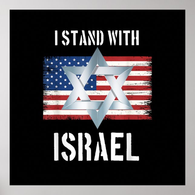 ich stehe hinter Israel Poster (Vorne)