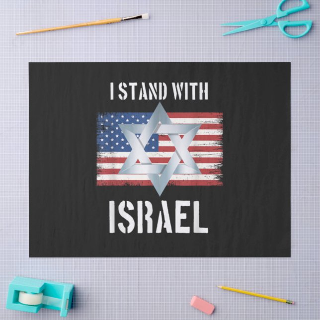 ich stehe hinter Israel Seidenpapier (Basteln)