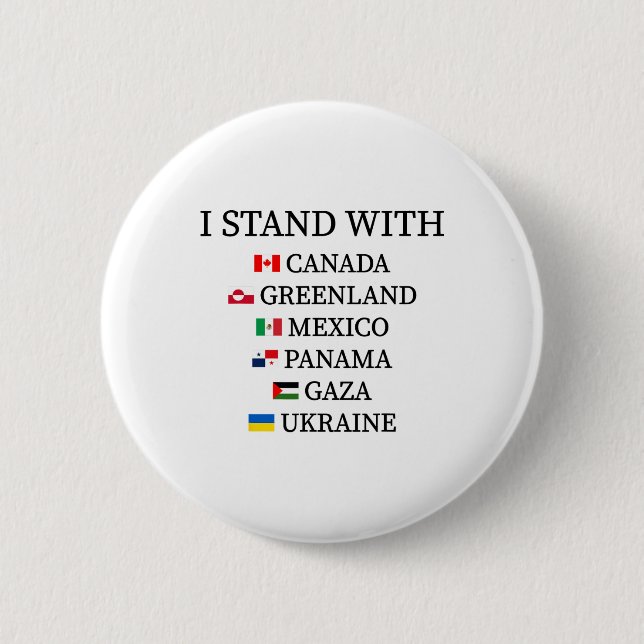 Ich stehe hinter Kanada Grönland Mexiko Panama Gaz Button (Vorderseite)