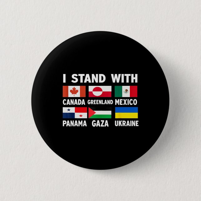 Ich stehe hinter Kanada Grönland Mexiko Panama Gaz Button (Vorderseite)