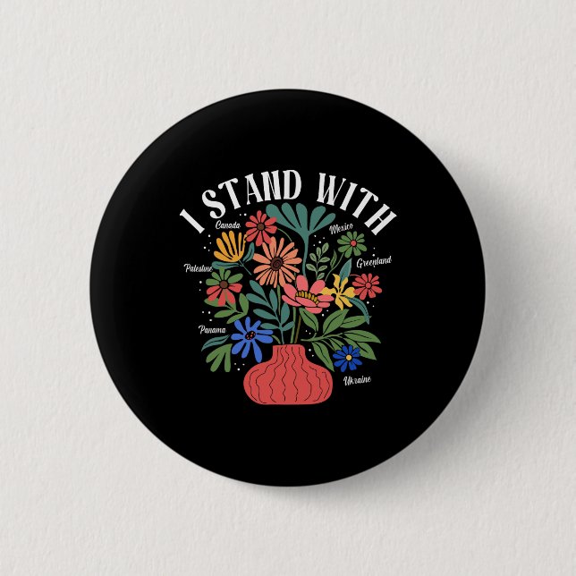 Ich stehe hinter Kanada Grönland Mexiko Panama Gaz Button (Vorderseite)
