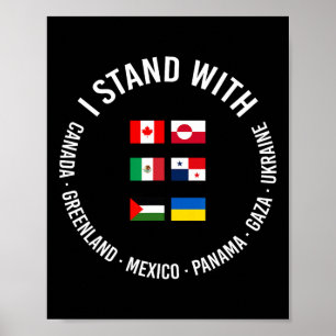 Ich stehe hinter Kanada Grönland Mexiko Panama Gaz Poster