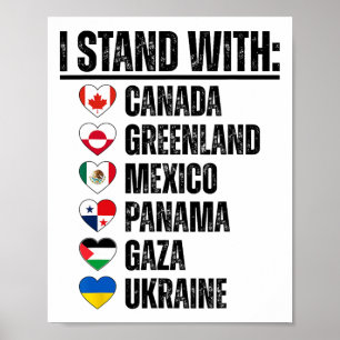 Ich stehe hinter Kanada Grönland Mexiko Panama Gaz Poster