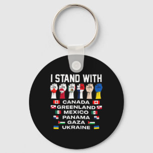 Ich stehe hinter Kanada Grönland Mexiko Panama Gaz Schlüsselanhänger