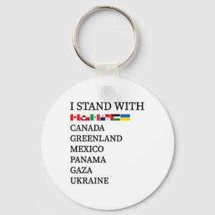 Ich stehe hinter Kanada Grönland Mexiko Panama Gaz Schlüsselanhänger