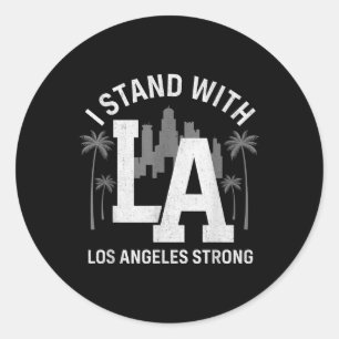 Ich stehe hinter La California Los Angeles Runder Aufkleber