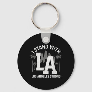 Ich stehe hinter La California Los Angeles Schlüsselanhänger