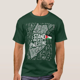 Ich stehe hinter Palästina Zitat Ein Retro T-Shirt