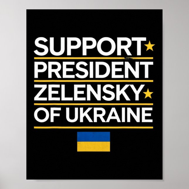 Ich stehe hinter Präsident Selenskyj - Ich stehe h Poster (Vorne)