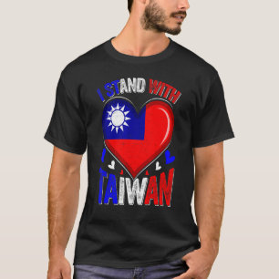 Ich stehe hinter Taiwan Ich liebe Taiwan Taiwanesi T-Shirt