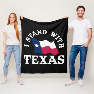Ich stehe hinter Texas Fleecedecke
