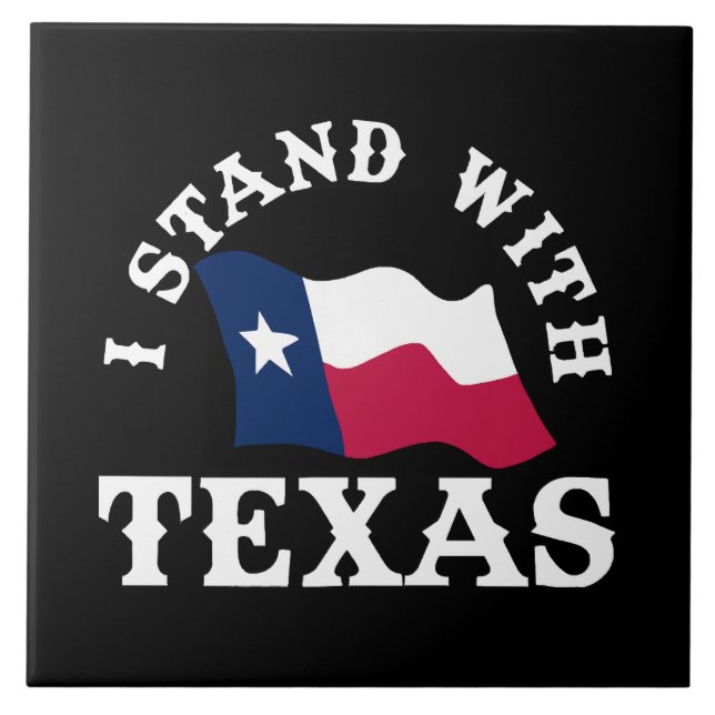 Ich stehe hinter Texas Fliese (Vorderseite)