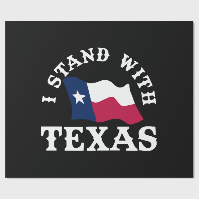 Ich stehe hinter Texas Geschenkpapier (Flach)