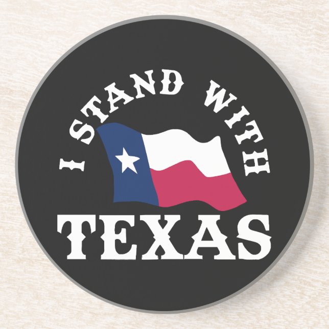 Ich stehe hinter Texas Getränkeuntersetzer (Vorne)
