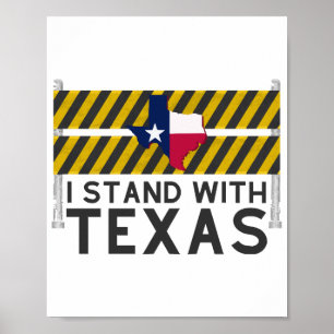 Ich stehe hinter Texas Poster