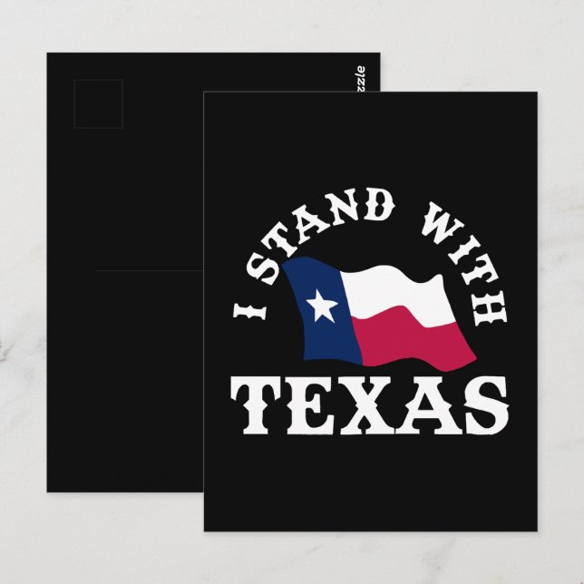 Ich stehe hinter Texas Postkarte (Vorne/Hinten)