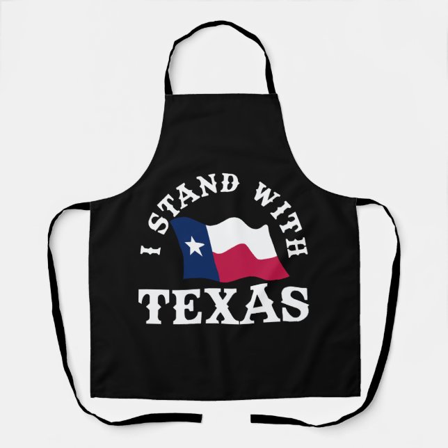 Ich stehe hinter Texas Schürze (Vorderseite)