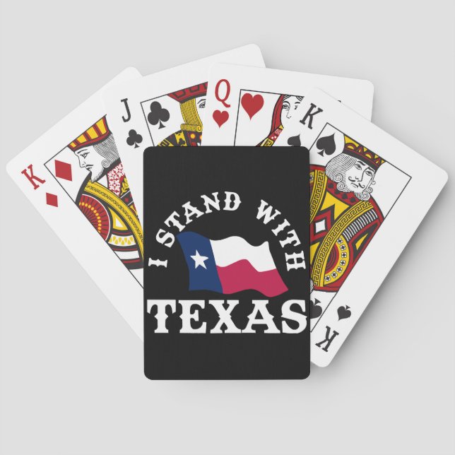 Ich stehe hinter Texas Spielkarten (Rückseite)