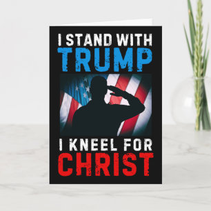 Ich stehe hinter Trump ist mein Präsident knie Jes Karte
