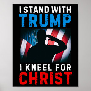 Ich stehe hinter Trump ist mein Präsident knie Jes Poster