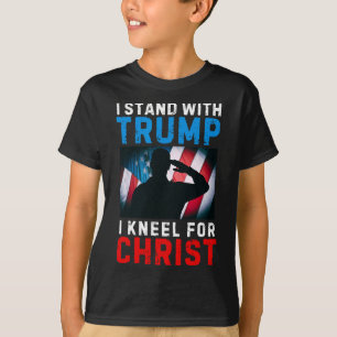 Ich stehe hinter Trump Ist mein Präsident Knie Jes T-Shirt