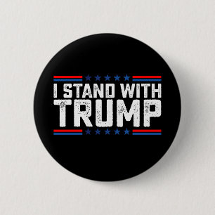Ich stehe hinter Trump Präsidentschaftswahl Vintag Button