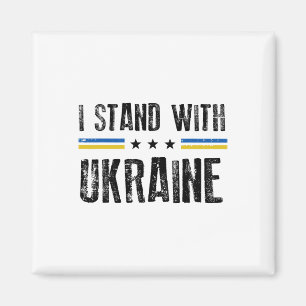Ich stehe hinter Ukraine Linien Ukrainische Unters Magnet