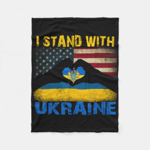 Ich stehe hinter Ukraine Unterstütze Ukraine Liebh Fleecedecke