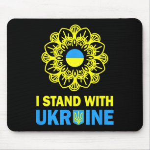 Ich stehe hinter Ukraine Unterstütze Ukraine Sonne Mousepad