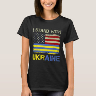 Ich stehe hinter Ukraine Unterstützt Ukraine T-Shirt