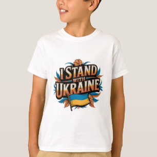 Ich stehe hinter Ukraine' Vintage patriotische Unt T-Shirt